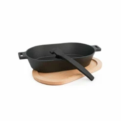 SANTOS Gusseiserne Grillpfanne, Oval Mit Abnehmbarem Griff, 36 X 19 Cm -Santos Grills Verkaufsladen 1feb365c04f87872ce65fc66cbff5779