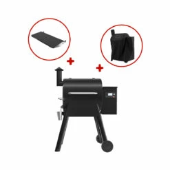 Traeger Pelletgrill PRO D2 575, Schwarz Inkl. Abdeckhaube Und Frontablage