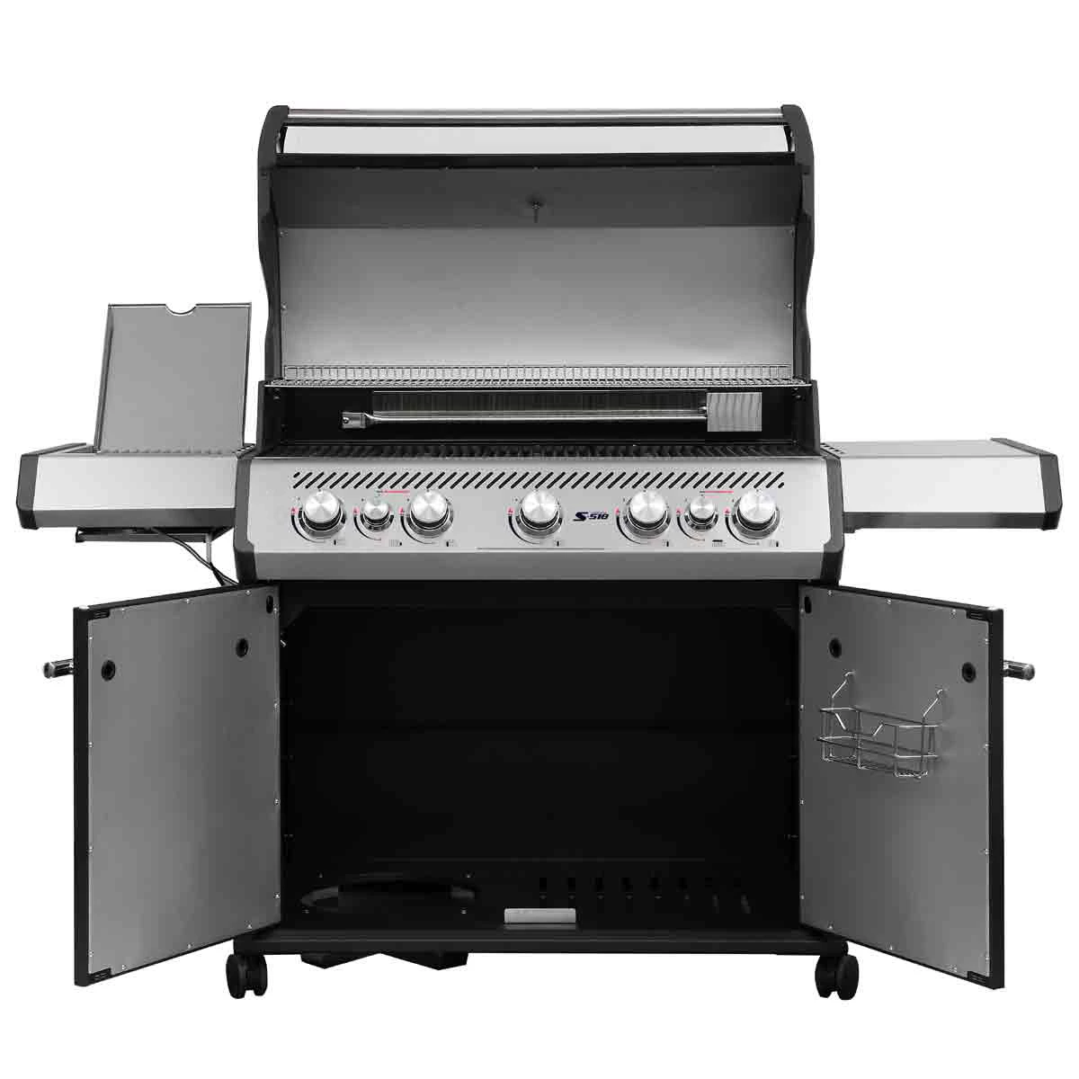 SANTOS S-518 Mit Seiten- Und Heckbrenner, Schwarz, Inkl. Drehspieß, Rostheber & Silikonablage 6 SANTOS S-518 Mit Seiten- Und Heckbrenner, Schwarz, Inkl. Drehspieß, Rostheber & Silikonablage – Bild 4