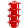 STAUB Cocotte Set, 4-tlg, Keramik, Kirsch-Rot