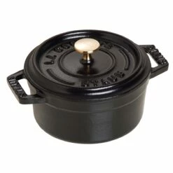 Staub ST La Cocotte Mini Cocotte Gusseisen, 10 Cm, Schwarz