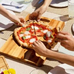 Alfa Forni Pizzaofen 4 Pizze Mit Stand, Holz, Kupfer