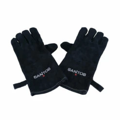 SANTOS BBQ-Handschuhe Aus Leder, Schwarz (Paar)