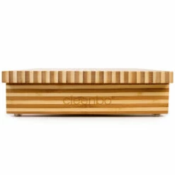 Cleenbo Classic Schneidebrett 43x29 Cm, Bambus Bicolor Mit Edelstahlwanne -Santos Grills Verkaufsladen cleenbo classic gn bamboo bicolor cfcb508b7c4d50bbdc91d47deac9f689
