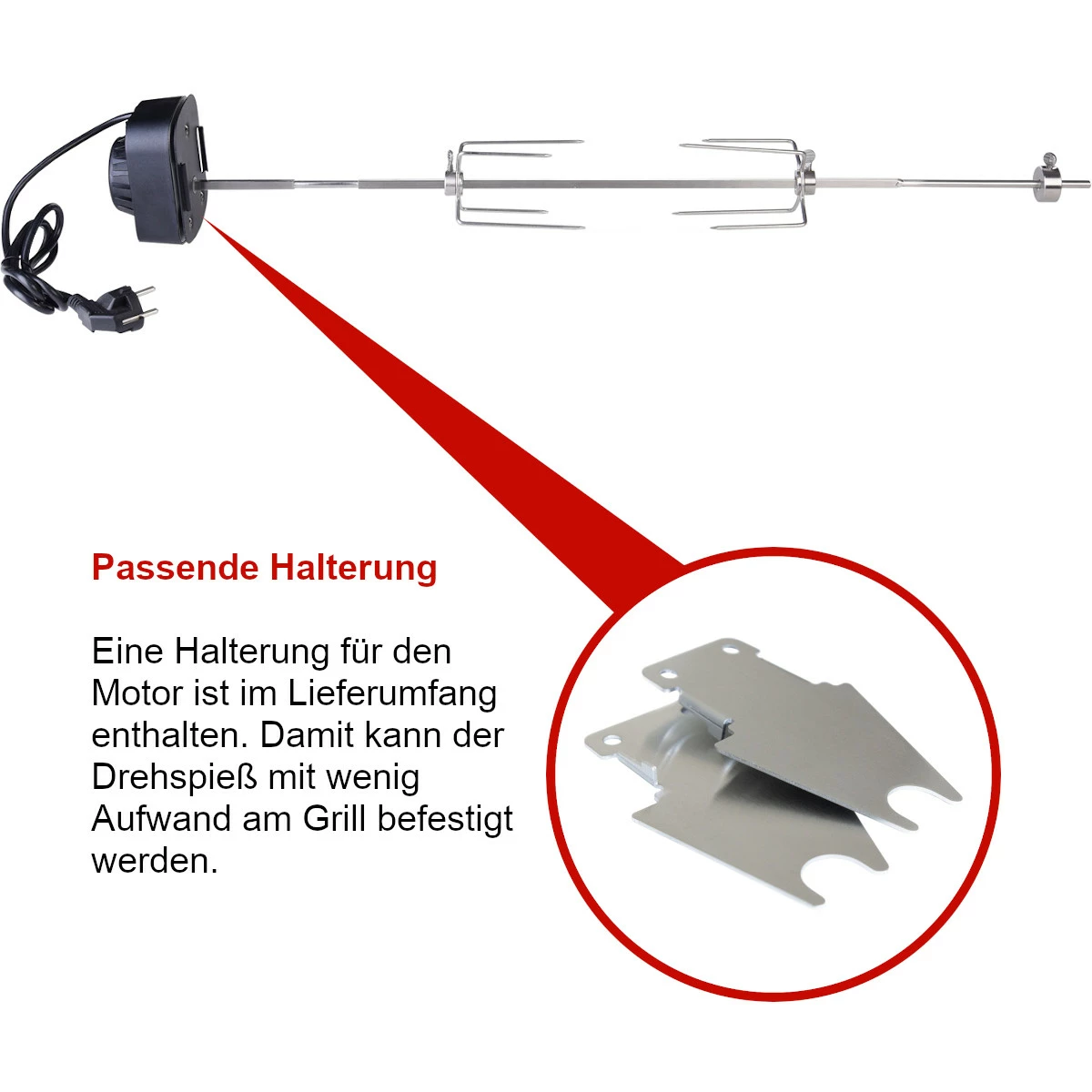 SANTOS Drehspieß Für Broil King Signet, Monarch Und Sovereign 300er 4 SANTOS Drehspieß Für Broil King Signet, Monarch Und Sovereign 300er – Bild 2