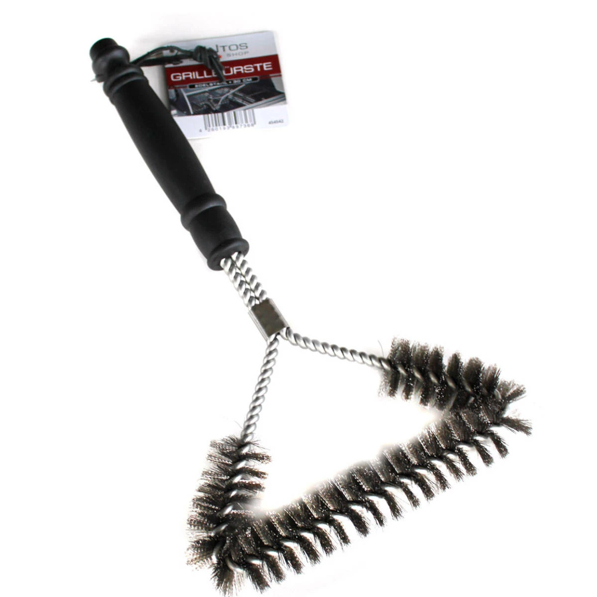 SANTOS Grillbürste, Dreieckig, Edelstahl 30 Cm 5 SANTOS Grillbürste, Dreieckig, Edelstahl 30 Cm – Bild 3