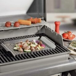 SANTOS Gemüsekorb XXL / Grillpfanne Edelstahl, 44,5 X 30 cm -Santos Grills Verkaufsladen santos edelstahl grillschale mit griffen 7383f97400e59f34c07b905f1746e221