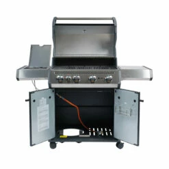 SANTOS S-401 Mit Seitenkocher, Schwarz, Inkl. Rostheber -Santos Grills Verkaufsladen santos gasgrill s 401 mit seitenkocher schwarz 01ca32589b837d479582ed48c64b7c36