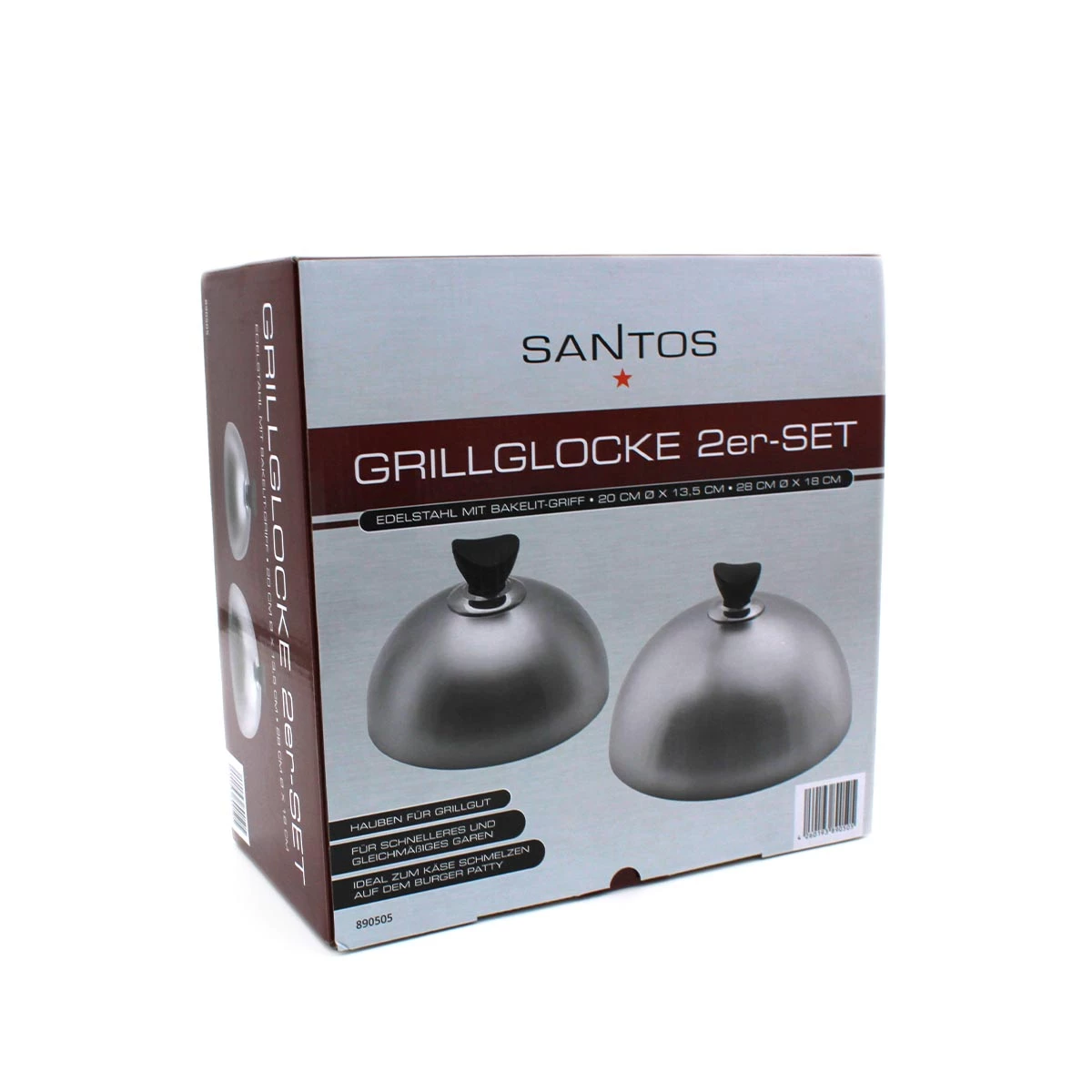 SANTOS Grillglocke Edelstahl, 2er Set 9 SANTOS Grillglocke Edelstahl, 2er Set – Bild 7