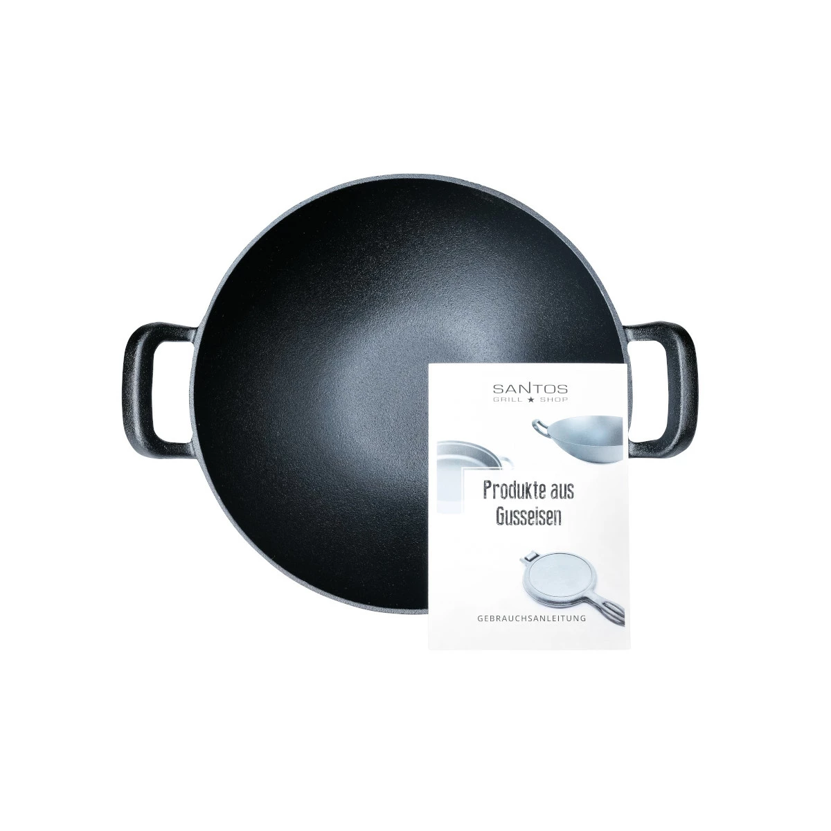 SANTOS Gusseisen Wok, Ø 32 Cm 4 SANTOS Gusseisen Wok, Ø 32 Cm – Bild 2