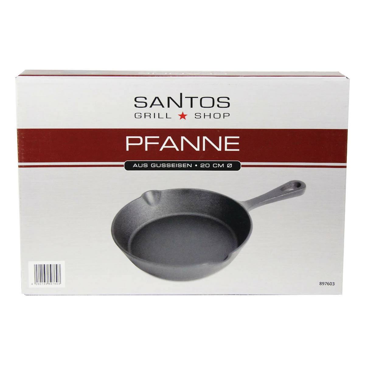 SANTOS Gusseiserne Pfanne Ø 20cm 4 SANTOS Gusseiserne Pfanne Ø 20cm – Bild 2