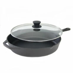 SANTOS Gusseiserne Pfanne Mit Deckel, Ø 30 Cm