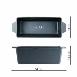 SANTOS Kastenform K4 Mit Deckel, Aus Gusseisen, 34 X 13 Cm -Santos Grills Verkaufsladen santos kastenform k4 mit deckel aus gusseisen cc4d85119351e0da6035fab71ac2f63e