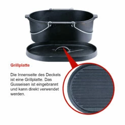 SANTOS Kastenform Oval Mit Deckel, Gusseisen, 42 X 31 Cm -Santos Grills Verkaufsladen santos kastenform oval mit deckel gusseisen 42 x 31 cm 75ad1eb1a5552322fd9bbd68f82945dd