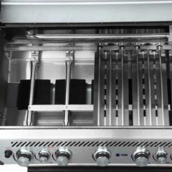 SANTOS S-518 Mit Seiten- & Heckbrenner, Edelstahl Inkl. Drehspieß, Rostheber & Silikonablage -Santos Grills Verkaufsladen santos s 418 mit seiten heckbrenner schwarz inkl drehspie rostheber silikonablage 3f25285ecda2bafe0cada993a1c6251a