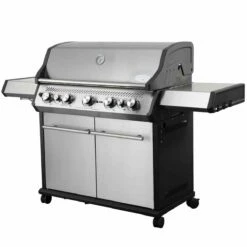 SANTOS S-518 Mit Seiten- & Heckbrenner, Edelstahl Inkl. Drehspieß, Rostheber & Silikonablage -Santos Grills Verkaufsladen santos s 418 mit seiten heckbrenner schwarz inkl drehspie rostheber silikonablage 7f7d4fd7557bca966e1bc0a5df74ada3