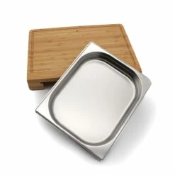 SANTOS Schneidebrett Bambus Mit Edelstahl-Auffangschale -Santos Grills Verkaufsladen santos schneidebrett bambus mit edelstahl auffangschale 3607a89fefa7cc2babf9e98d7e7315f0