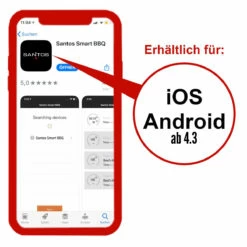 SANTOS Smart BBQ Thermometer, Steuerung Per App – 4 Temperaturfühler, Bluetooth -Santos Grills Verkaufsladen santos smart bbq thermometer bluetooth 0777a5617d67613fe1f0d0102153c428