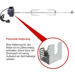 SANTOS Drehspieß Für Broil King Baron 500er -Santos Grills Verkaufsladen santos univ 920mm mit halterung broil king baron regal 2ef8d91cb621ccc24f08564d957bea39