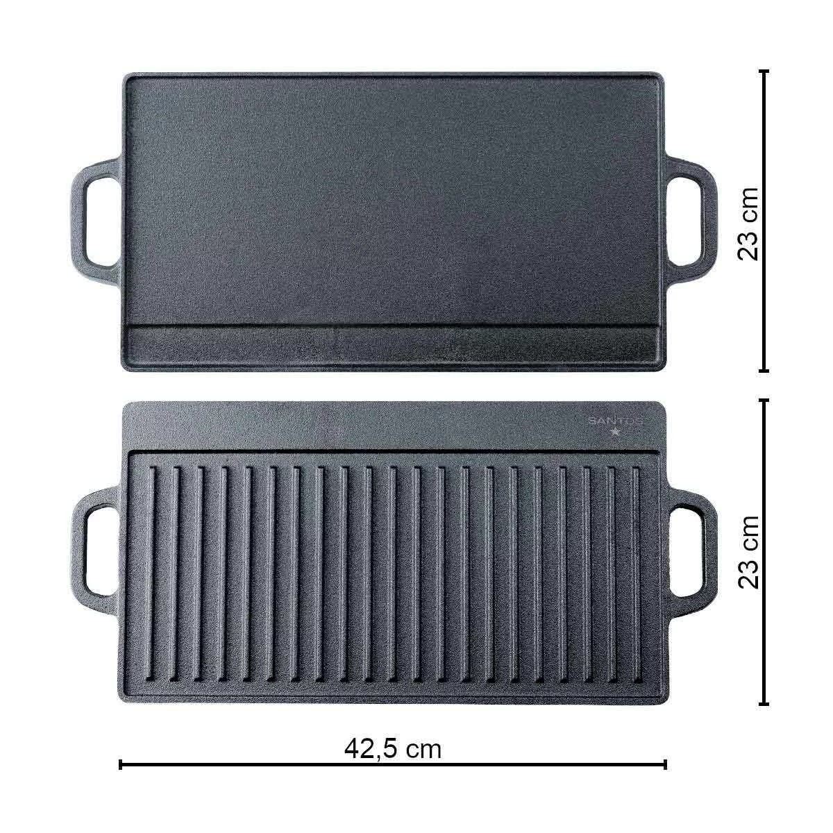 SANTOS Wende-Grillplatte Gusseisen, 42,5 X 23 Cm 3 SANTOS Wende-Grillplatte Gusseisen, 42,5 X 23 Cm